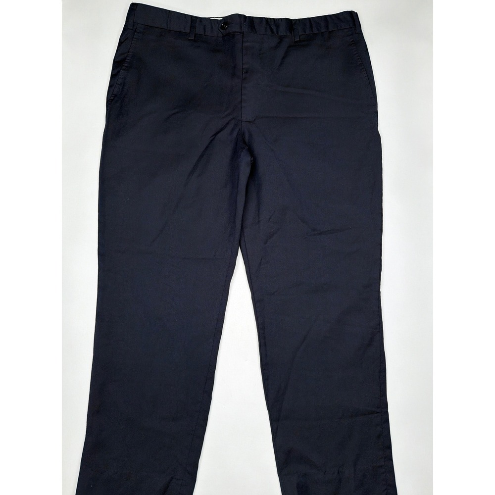 Men's Tailored Navy Blue Dress Pants Made in‎ Italy Size 44 27" inseam